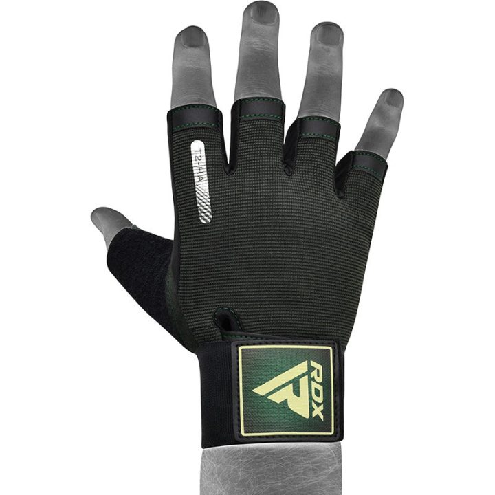 Рукавички для фітнесу RDX T2 Half Army Green L - Зображення 2
