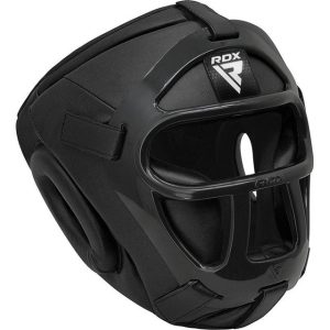 Боксерський шолом RDX T1 Grill Full Black L (капа у комплекті) - Зображення 3