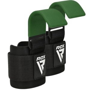 Гаки для тяги на зап'ястя RDX W5 Gym Hook Strap Army Green Plus - Зображення 1