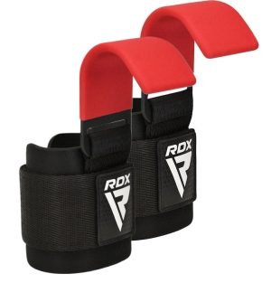 Гаки для тяги на зап'ястя RDX W5 Gym Hook Strap Red Plus - Зображення 1