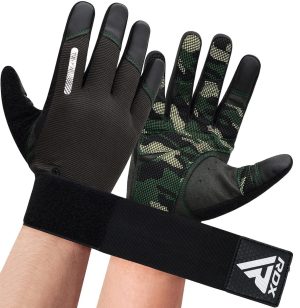 Рукавички для фітнесу RDX T2 Touch Screen Friendly Full Fingerf Army Green M - Зображення 5