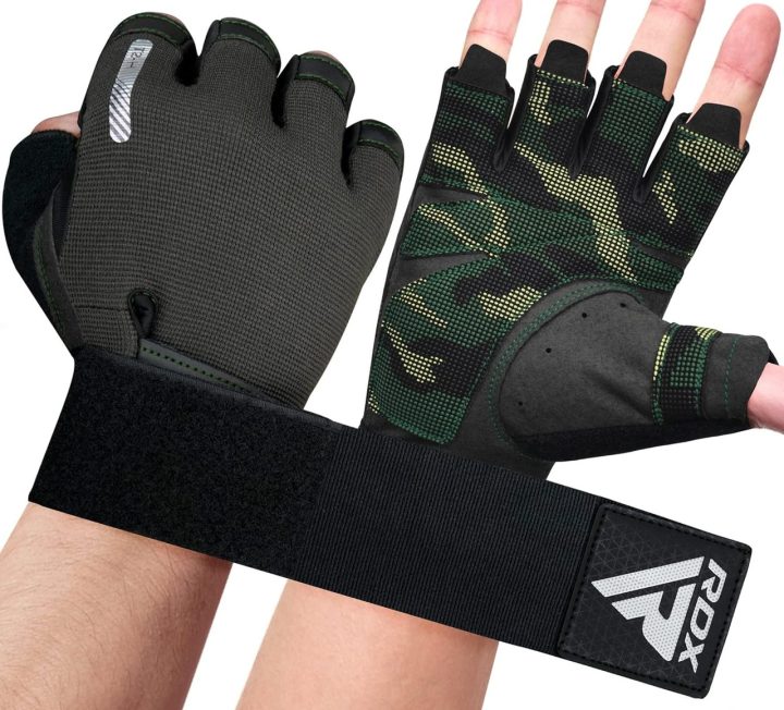 Рукавички для фітнесу RDX T2 Half Army Green L - Зображення 7