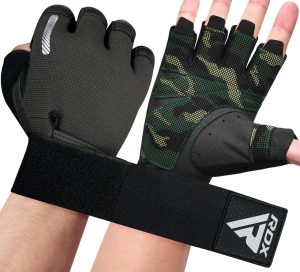 Рукавички для фітнесу RDX T2 Half Army Green S - Зображення 7