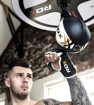 Пневмогруша боксерська RDX 2Y Boxing Speed Ball Leather Multi White/Red - Зображення 4