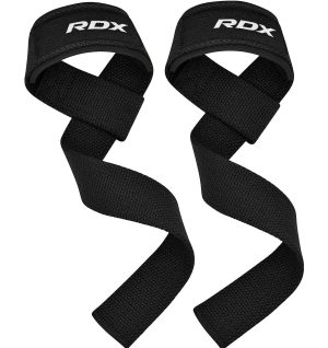 Лямки для тяги RDX W1 Gym Single Strap Black Plus - Зображення 1