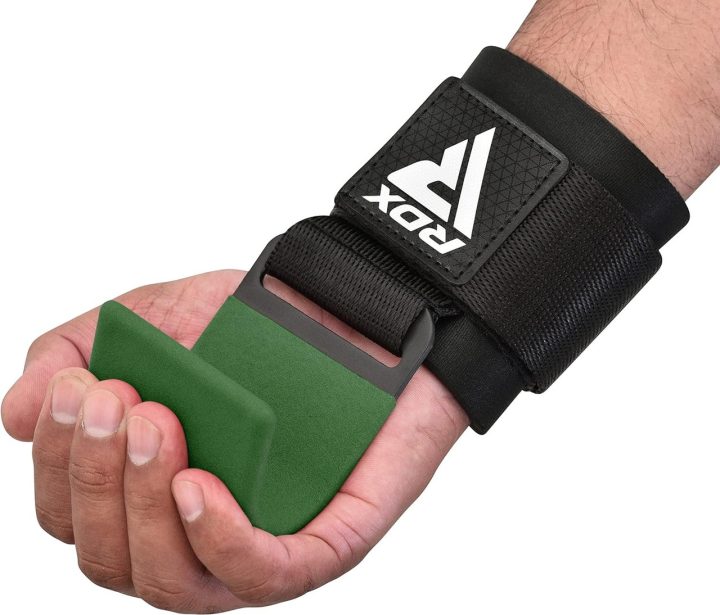 Гаки для тяги на зап'ястя RDX W5 Gym Hook Strap Army Green Plus - Зображення 3