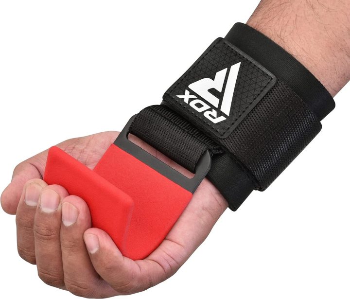 Гаки для тяги на зап'ястя RDX W5 Gym Hook Strap Red Plus - Зображення 4