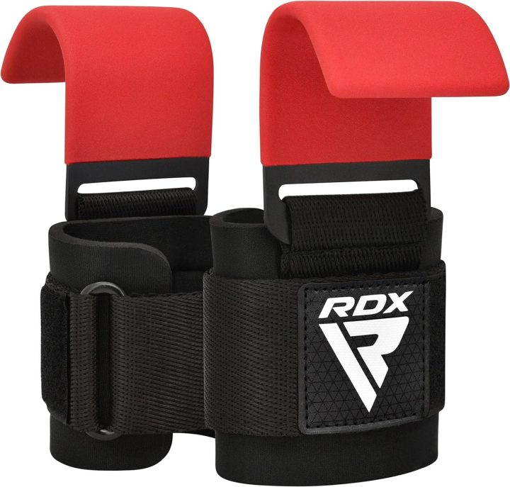 Гаки для тяги на зап'ястя RDX W5 Gym Hook Strap Red Plus - Зображення 2