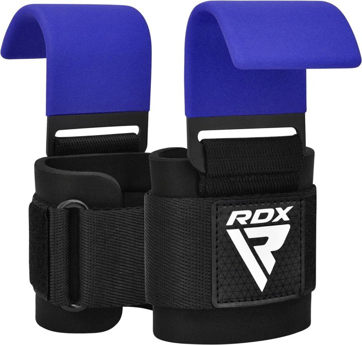Гаки для тяги на зап'ястя RDX W5 Gym Hook Strap Blue Plus - Зображення 2