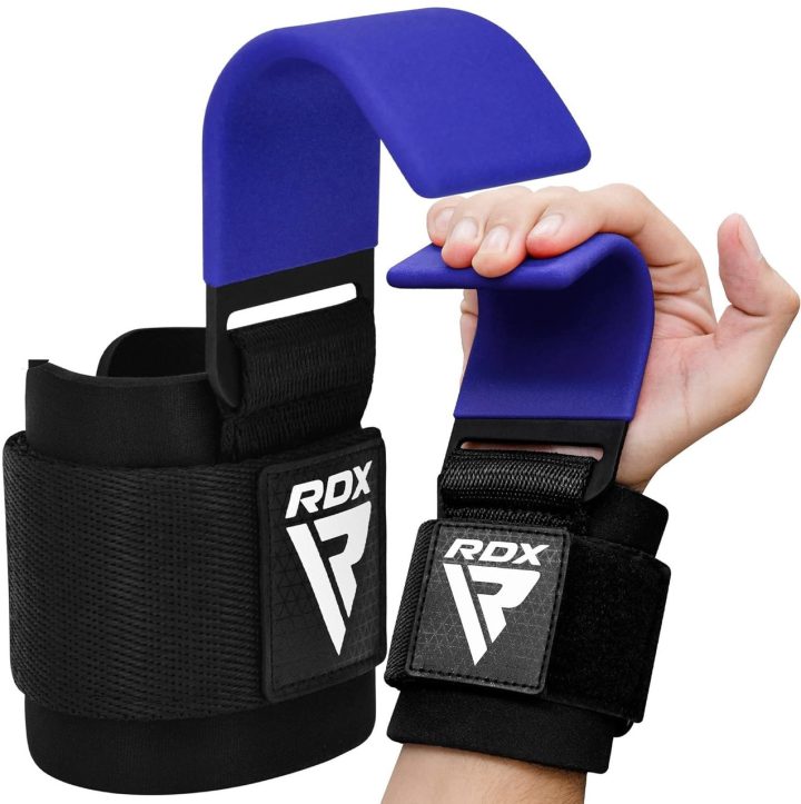 Гаки для тяги на зап'ястя RDX W5 Gym Hook Strap Blue Plus - Зображення 4