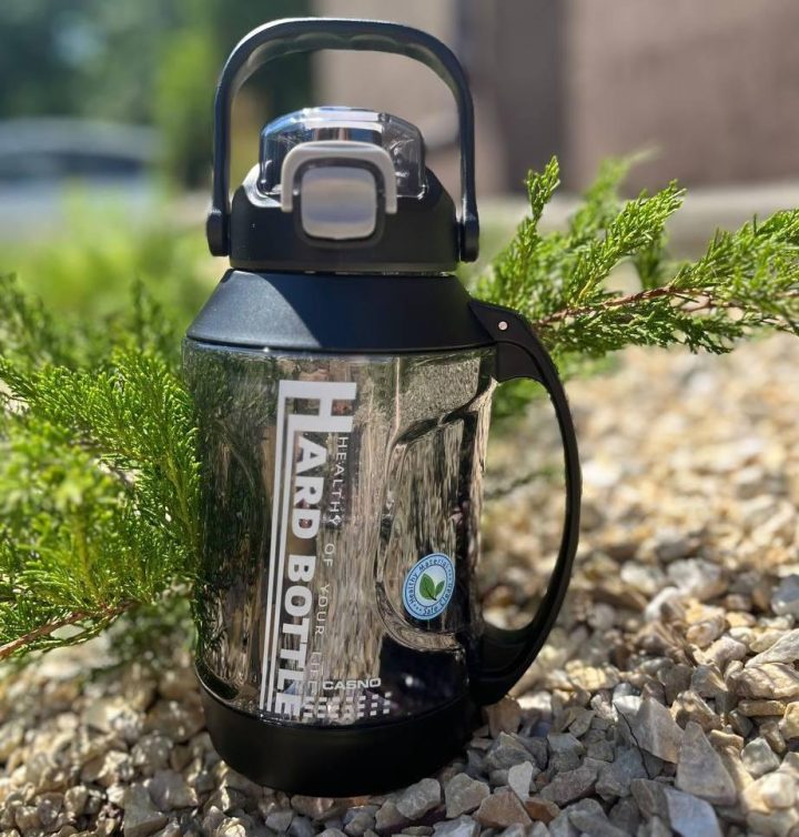 Пляшка для води CASNO 1900 мл KXN-1269 Чорна - Зображення 3