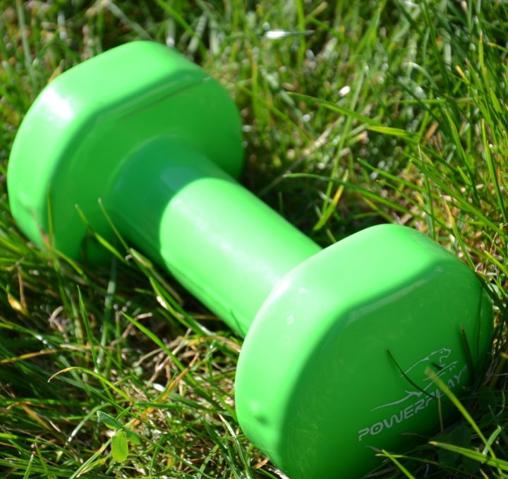 Гантелі вінілові PowerPlay 2 * 1,5 кг. PP_4103 Зелені (2шт. - пара) + Резинка для фітнесу 7,5кг - Зображення 9