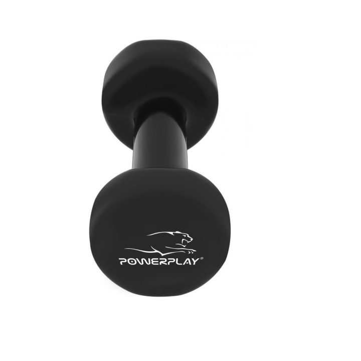 Гантель вінілова PowerPlay 1 кг. PP_4121 Чорна (1шт.) - Зображення 3
