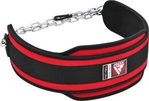 Пояс для обтяжень з ланцюгом RDX PRO DIPPING BELT 2 LAYER  неопреновий Red - Зображення 2
