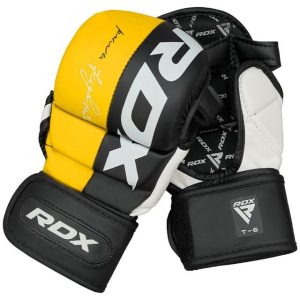 Рукавиці для ММА (Греплінгові рукавички) RDX T6 Plus Rex Yellow XL (капа в комплекті) - Зображення 3