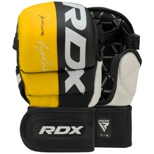 Рукавиці для ММА (Греплінгові рукавички) RDX T6 Plus Rex Yellow XL (капа в комплекті) - Зображення 4