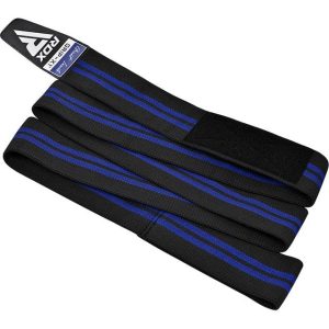 Бинти на коліна RDX GYM KNEE WRAP R11 BLACK/BLUE - Зображення 4