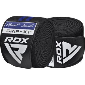 Бинти на коліна RDX GYM KNEE WRAP R11 BLACK/BLUE - Зображення 6