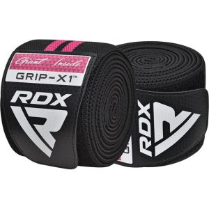 Бинти на коліна RDX GYM KNEE WRAP R11 BLACK/PINK - Зображення 3