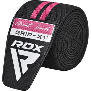 Бинти на коліна RDX GYM KNEE WRAP R11 BLACK/PINK - Зображення 6