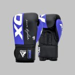 Боксерські рукавиці RDX F4 Boxing Sparring Gloves Hook&Loop BLUE/BLACK 16 унцій (капа у комплекті) - Зображення 6