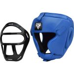 Боксерський шолом RDX T1 Grill Full Blue M (капа у комплекті) - Зображення 5