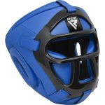 Боксерський шолом RDX T1 Grill Full Blue M (капа у комплекті) - Зображення 3
