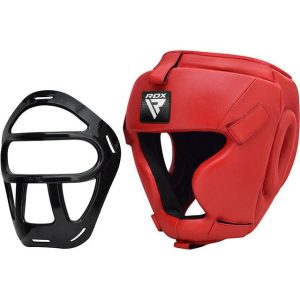 Боксерський шолом RDX T1 Grill Full RED XL (капа в комплекті) - Зображення 3