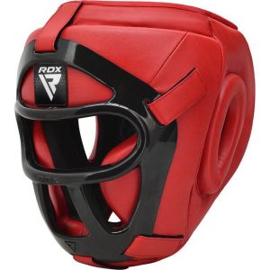 Боксерський шолом RDX T1 Grill Full RED XL (капа в комплекті) - Зображення 8