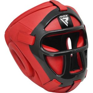 Боксерський шолом RDX T1 Grill Full RED XL (капа в комплекті) - Зображення 7