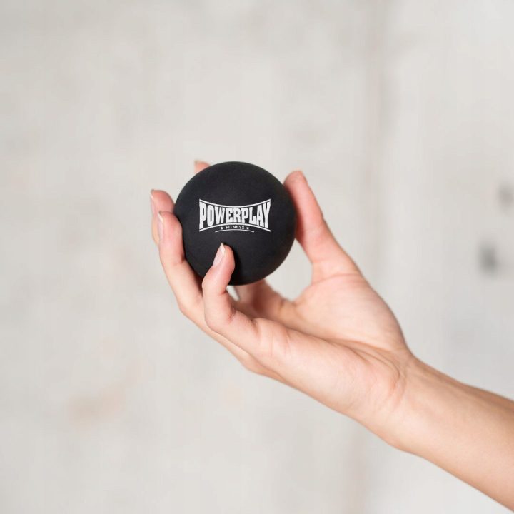 Масажний силіконовий м'яч PowerPlay PP-4354 Silicone Lacrosse Ball (6.3см.) Чорний - Зображення 2