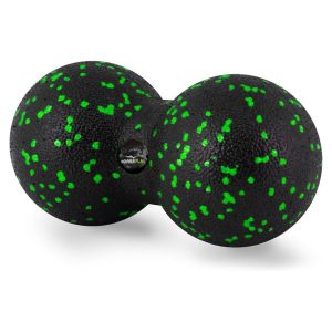 Масажний м'яч подвійний PowerPlay PP-4352 Epp foam peanut ball (d8*16cm.) Чорно/Зелений - Зображення 3