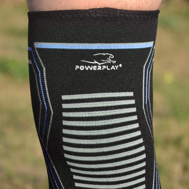 Наколінники спортивні PowerPlay PP-4099 Knee Support Чорно/Сині S/M (пара) - Зображення 6