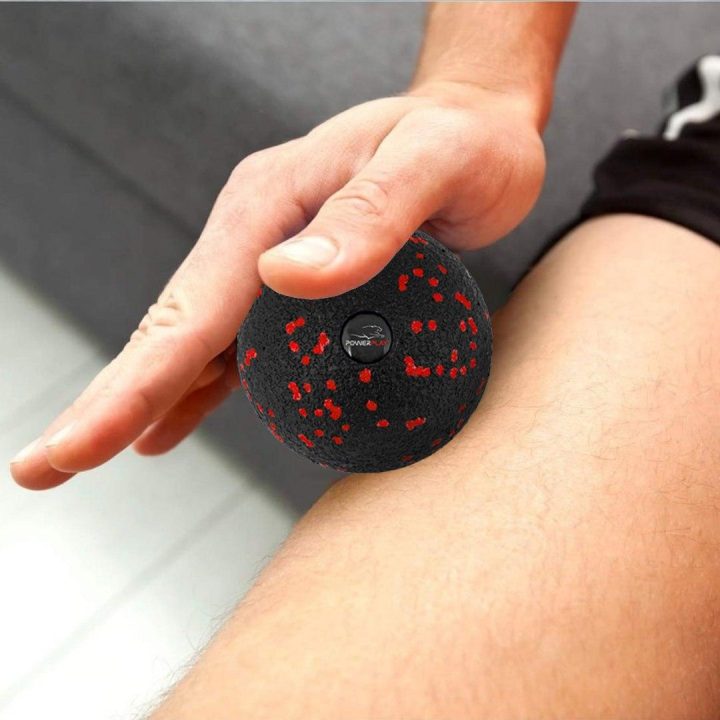 Масажний м'яч PowerPlay PP-4350 Epp Massage Ball (d8) Чорно/Червоний - Зображення 4