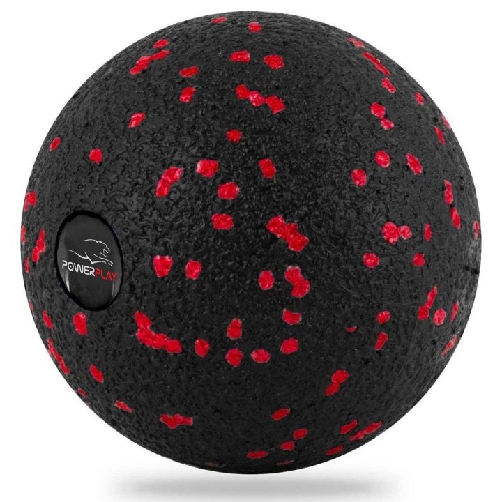 Масажний м'яч PowerPlay PP-4350 Epp Massage Ball (d8) Чорно/Червоний - Зображення 2