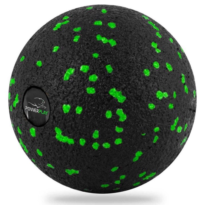 Масажний м'яч PowerPlay PP-4351 Epp Massage Ball (d10) Чорно/Зелений - Зображення 2