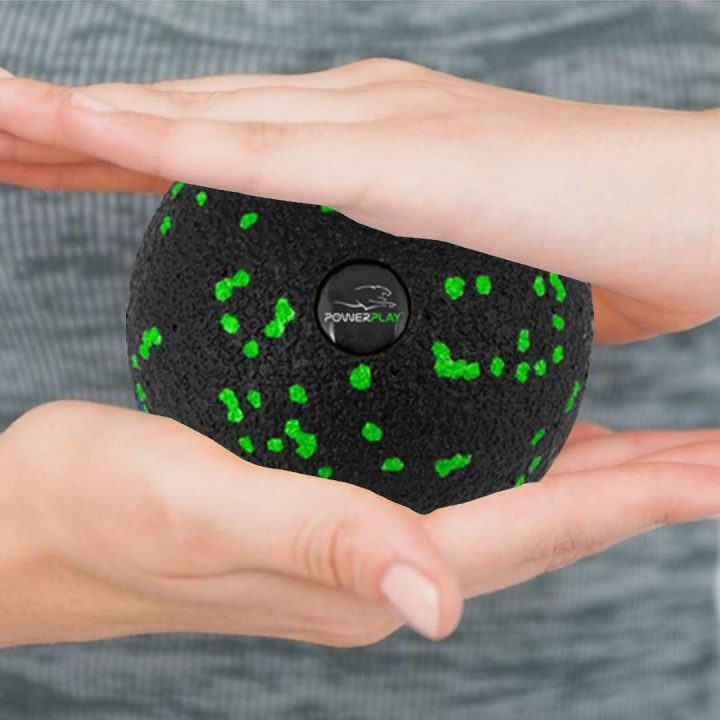 Масажний м'яч PowerPlay PP-4350 Epp Massage Ball (d8) Чорно/Зелений - Зображення 4