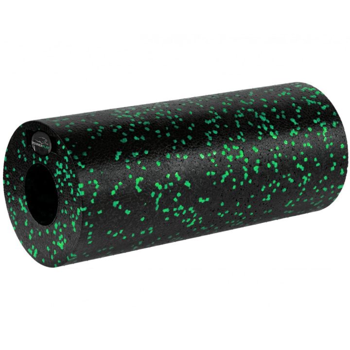 Масажний ролик (роллер) гладкий PowerPlay PP-4348 2 in 1 EPP Foam Roller Чорно/Зелений (33x14см.) - Зображення 3