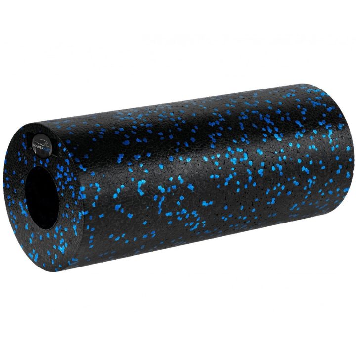 Масажний ролик (роллер) гладкий PowerPlay PP-4348 2 in 1 EPP Foam Roller Чорно/Синій (33x14см.) - Зображення 3