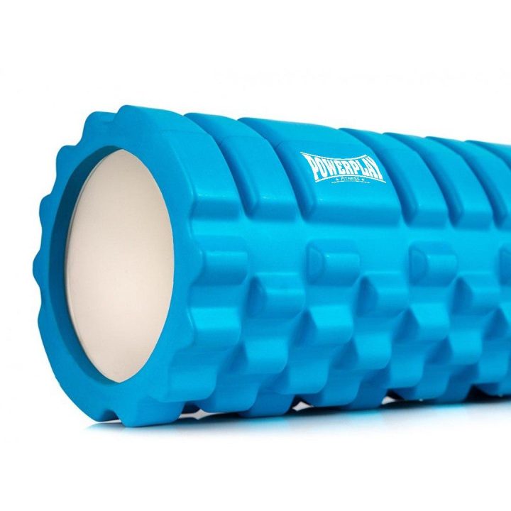 Масажний ролик (роллер) PowerPlay 4025 Massage Roller Синій (33x14см.) - Зображення 2