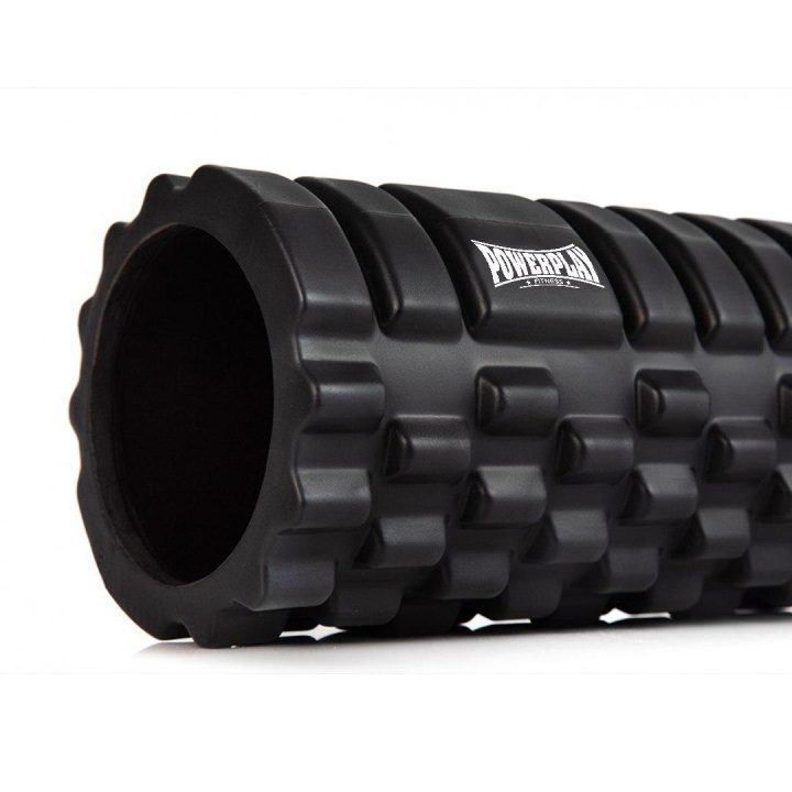 Масажний ролик (роллер) PowerPlay 4025 Massage Roller Чорний (33x14см.) - Зображення 2
