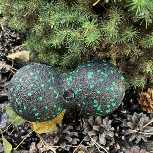 Масажний м'яч подвійний PowerPlay PP-4352 Epp foam peanut ball (d8*16cm.) Чорно/Зелений - Зображення 6