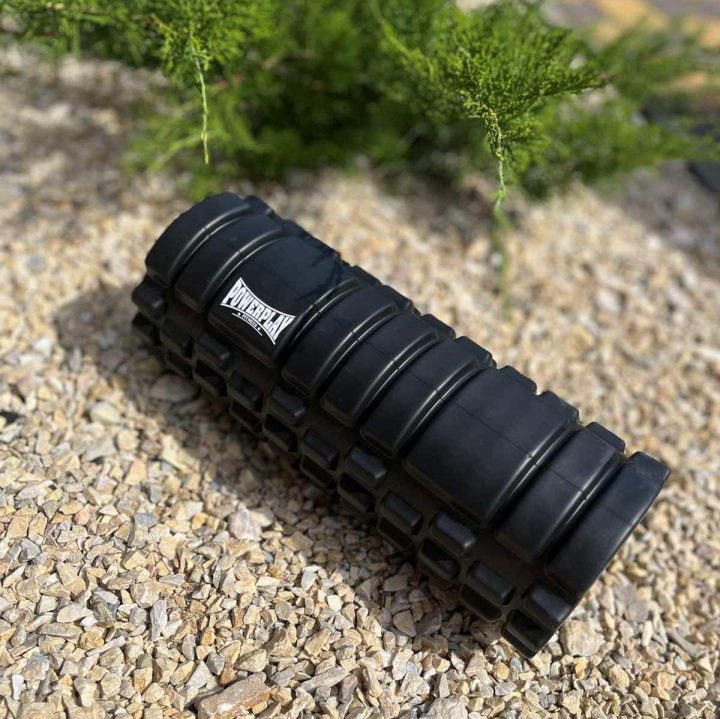 Масажний ролик (роллер) PowerPlay 4025 Massage Roller Чорний (33x14см.) - Зображення 4