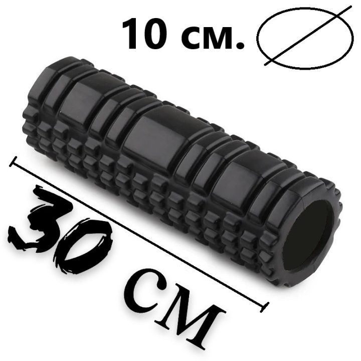 Масажний ролик (роллер) PowerPlay 4342 Massage Roller Чорний (30x10см.) - Зображення 8