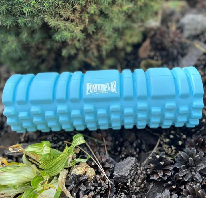 Масажний ролик (роллер) PowerPlay 4342 Massage Roller Синій (30x10см.) - Зображення 7