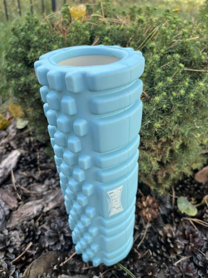 Масажний ролик (роллер) PowerPlay 4342 Massage Roller Синій (30x10см.) - Зображення 6