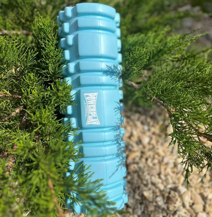 Масажний ролик (роллер) PowerPlay 4342 Massage Roller Синій (30x10см.) - Зображення 8