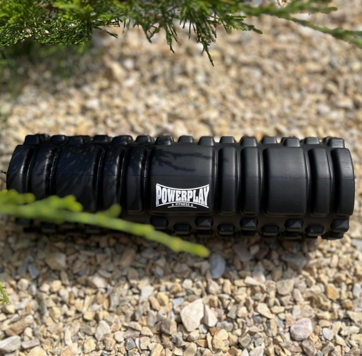 Масажний ролик (роллер) PowerPlay 4342 Massage Roller Чорний (30x10см.) - Зображення 4