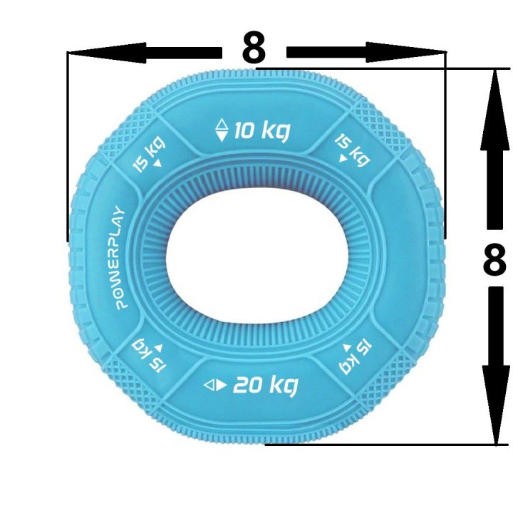 Еспандер кистьовий силіконовий PowerPlay PP-4331 Hand Grip Light 10-15-20 кг. Блакитний - Зображення 10