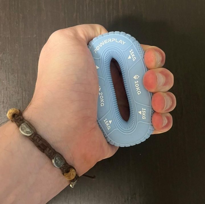 Еспандер кистьовий силіконовий PowerPlay PP-4331 Hand Grip Light 10-15-20 кг. Блакитний - Зображення 3